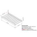 Ver imagem 3 de Cama Auxiliar de Solteiro Madeira Maciça para Colchão 88 X 188 Cm com Rodízios Multimóveis