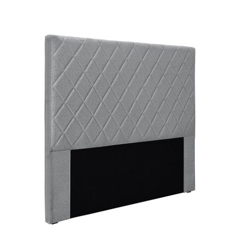 Cabeceira Cama Box Solteiro 90 Cm Dubai Linho S04 - D'Rossi Cor Cinza