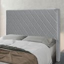 Ver imagem 3 de Cabeceira Cama Box Solteiro 90 Cm Dubai Linho S04 - D'Rossi Cor Cinza
