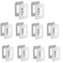 Ver imagem 1 de Kit C/10 Placa e Suporte 4x2" 3 Posições Weg Compose Branco