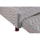 Ver imagem 7 de Cama Box Base c/Auxiliar Solteiro Universal Rústico Bordado White (88x188x32) - Paropas