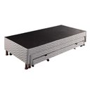 Ver imagem 2 de Cama Box Base c/Auxiliar Solteiro Universal Rústico Bordado White (88x188x32) - Paropas