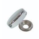 Ver imagem 2 de Botão Rosca Interna Cabeça Chata Maciça Metal - 100 Unidades