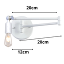 Ver imagem 3 de Luminária Parede Arandela Articulada 45cm Gimpo Kjbd-597:branco