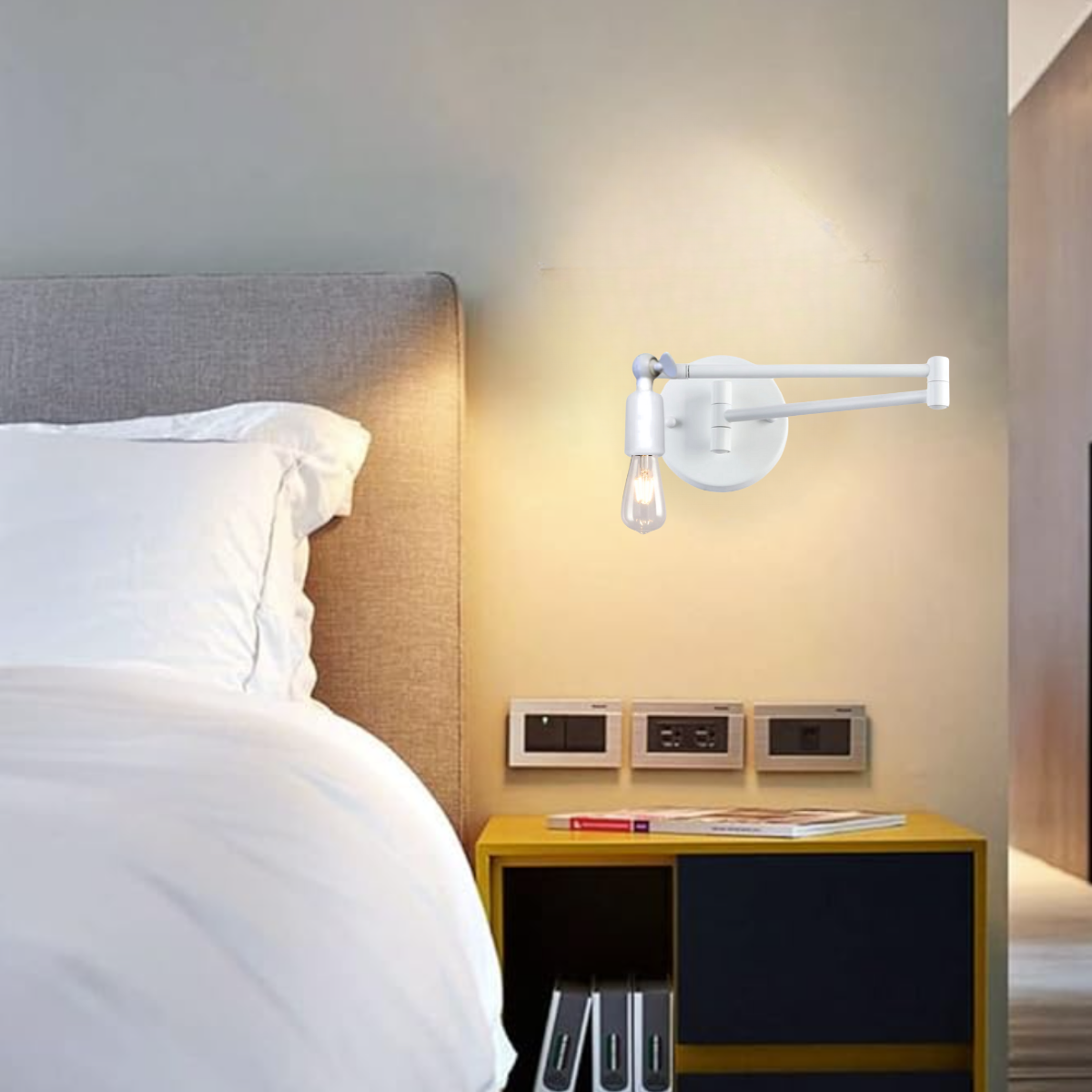 Ver imagem 2 de Luminária Parede Arandela Articulada 45cm Gimpo Kjbd-597:branco