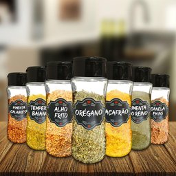 Pote Tempero Kit 8 Potes+24 Etiquetas Titulos Etiqueta Preta - 6 Pote Tempero Kit 8 Potes+24 Etiquetas Titulos Etiqueta Preta - 6