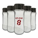 Ver mais imagens de Pote Tempero Kit 8 Potes+24 Etiquetas Titulos Etiqueta Preta