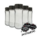 Ver imagem 5 de Pote Tempero Kit 8 Potes+24 Etiquetas Titulos Etiqueta Preta