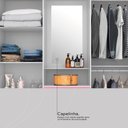Ver imagem 6 de Guarda Roupa Casal 4 Portas com Espelho e 3 Gavetas Colombo Branco-rosa-branco