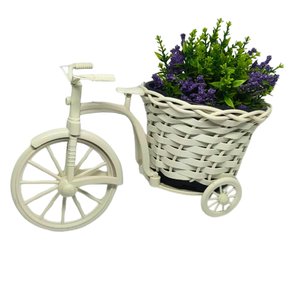 Arranjo Buque de Lavanda com Bicicleta Miniatura Decorativa - Roxa
