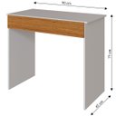 Ver imagem 2 de Mesa Escrivaninha Sevilha 1 Gaveta Branco/freijó
