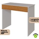 Ver imagem 4 de Mesa Escrivaninha Sevilha 1 Gaveta Branco/freijó