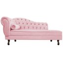 Ver imagem 5 de Kit Diva Recamier Diana 160cm Lado Direito e 02 Poltronas Classic Suede Rosa Bebê - ADJ Decor