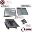 Ver imagem 4 de Ralo Classic com Sifão Inox e Saída em Baixo no Centro - Inox 304 - 30x30x11 Cm