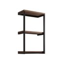 Ver imagem 3 de Nicho De Parede Industrial Para Quarto 3 Prateleiras Milão - Preto E Imbuia - Preto