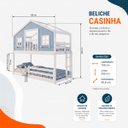 Ver imagem 3 de Beliche Infantil Montessoriano com Varanda e Grade Proteção Casinha Dos Sonhos Madeira Maciça