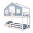Ver imagem 2 de Beliche Infantil Montessoriano com Varanda e Grade Proteção Casinha Dos Sonhos Madeira Maciça