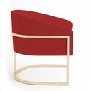 Ver imagem 6 de Poltrona Sala Decorativa Kit 2 Arielle Industrial Champanhe Veludo D03 - D’Rossi