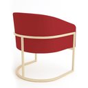 Ver imagem 7 de Poltrona Sala Decorativa Kit 2 Arielle Industrial Champanhe Veludo D03 - D’Rossi