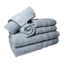 Ver imagem 4 de Jogo de Toalhas 4 Banhos 4 Rostos 4 Pisos Grande Grossa Branco+azul