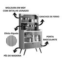 Ver imagem 3 de Cantinho Cafe Rubi Off White Perolizado/tauari Ripado - Lukaliam