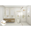 Ver imagem 3 de Porta Sabonete Saboneteira Banheiro em Aço Inox Dourado Linha Tessália Stainless