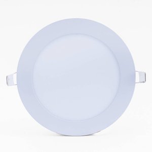 Plafon Led Slim 12w Redondo Embutir 6500k Branco Frio Bivolt - Unidade