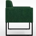 Ver imagem 6 de Poltrona Para Sala De Estar Base Fixa De Metal Helô L02 Facto Verde Musgo - Lyam Decor