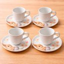 Ver imagem 2 de Jogo Xícara Café Bio Doce Ninho Coelho Páscoa 120ml Kit 4pç