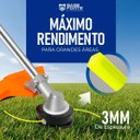Ver imagem 4 de Rolo Fio Nylon 3mm para Roçadeira Quadrado 2kg 226m Amarelo