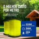 Ver imagem 3 de Rolo Fio Nylon 3mm para Roçadeira Quadrado 2kg 226m Amarelo