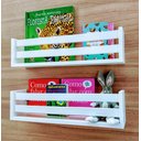 Ver imagem 2 de Kit 2 Nicho Prateleira Livros Infantis Pelúcia Bonecos Estante Brinquedos 40 cm