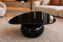 Ver imagem 1 de Mesa de Centro Orgânica Elara 90x95cm – Laca Preto
