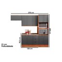 Ver imagem 2 de Cozinha Modulada Completa Bella 4 Peças 2 Armários + 1 Balcão + 1 Paneleiro C4p57 Branco