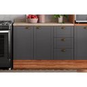 Ver imagem 6 de Cozinha Modulada Completa Bella 4 Peças 2 Armários + 1 Balcão + 1 Paneleiro C4p57 Branco