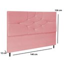 Ver imagem 3 de Cabeceira Estofada Cama Box Casal 140cm Camboriú Suede Rosa