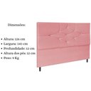 Ver imagem 2 de Cabeceira Estofada Cama Box Casal 140cm Camboriú Suede Rosa