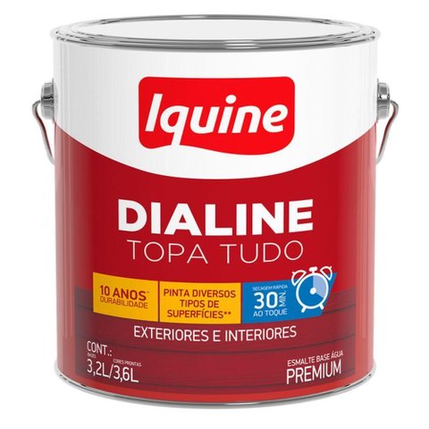 Tinta Esmalte Acrílico Premium Dialine Secagem Rápida Baixo Odor Branco 3,2L