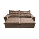 Ver imagem 5 de Sofá Retrátil e Reclinável 2,35m Cama inBox Big Fresh com SoftGel D40 Velupluma Castor