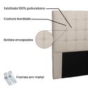 Ver imagem 4 de Cabeceira King 1,95m Verona Suede Bege - Pallazio