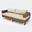 Ver imagem 1 de Sofá 3 Lugares em Fibra Sintética Modelo Begônia Área Externa e Interna Resiste Sol e Chuva