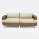 Ver imagem 2 de Sofá 3 Lugares em Fibra Sintética Modelo Begônia Área Externa e Interna Resiste Sol e Chuva