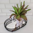 Ver mais imagens de Bandeja Espelhada Oval Decorativa 27x17cm Banheiro Aparador Preto Fosco Lavabo Genovia