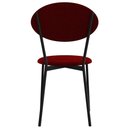 Ver imagem 5 de Kit 08 Cadeiras Estofada para Sala de Jantar Azuri Preto C01 Veludo Vermelho Vinho - Lyam Decor