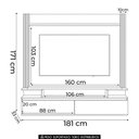 Ver imagem 4 de Painel Tv 65 Pol 181cm Bancada Suspensa Walle Cinamomo/off H01 - Mpozenato