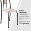 Ver mais imagens de Conjunto Sala de Jantar 4 Cadeiras Lívia Prata/Bege