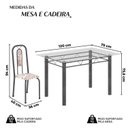 Ver imagem 3 de Conjunto Sala de Jantar 4 Cadeiras Lívia Prata/Bege