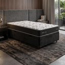 Ver imagem 2 de Cama Box Baú Solteiro Espuma AG65 Double Face Belga 88x188x60cm Herval - Suporta até 150kg