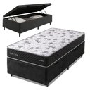 Ver imagem 1 de Cama Box Baú Solteiro Espuma AG65 Double Face Belga 88x188x60cm Herval - Suporta até 150kg