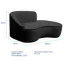 Ver imagem 3 de Divã Recamier Curvo Sala de Estar Recepção Marrocos 200cm Lado Direito Linho